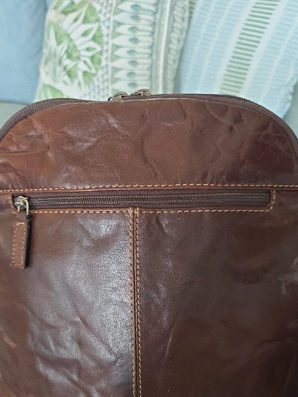 Jack Georges Small Brown Leather Backpack — Men